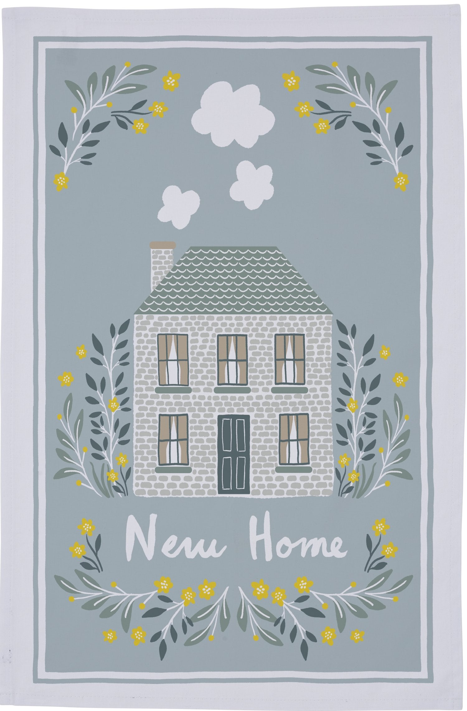 Ulster Weavers "New Home", Printed cotton tea towel made in the UK.