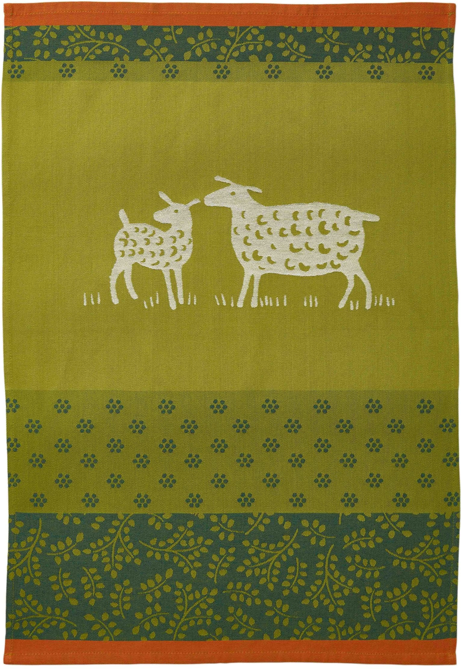 Coucke "Mouton", Woven cotton tea towel. Designed in France.