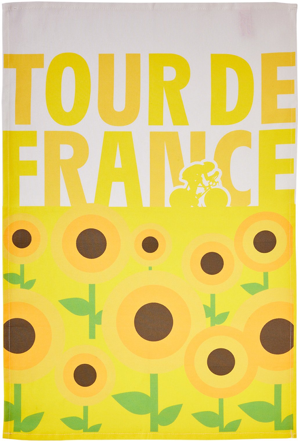 Coucke "Tour de France®-Tournesol" , Printed cotton tea towel. France.