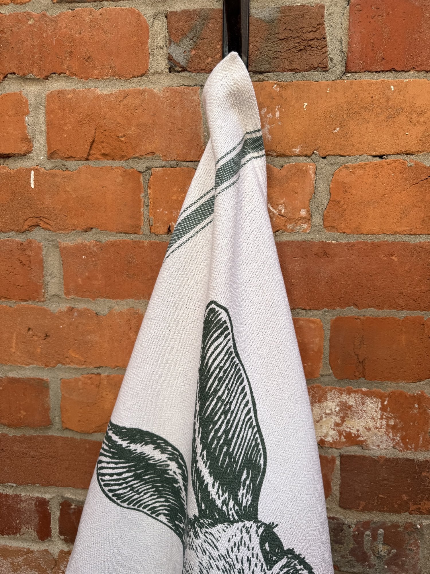 Indian Woven, “Hare-Green”, Cotton waffle tea towel - Home Landing