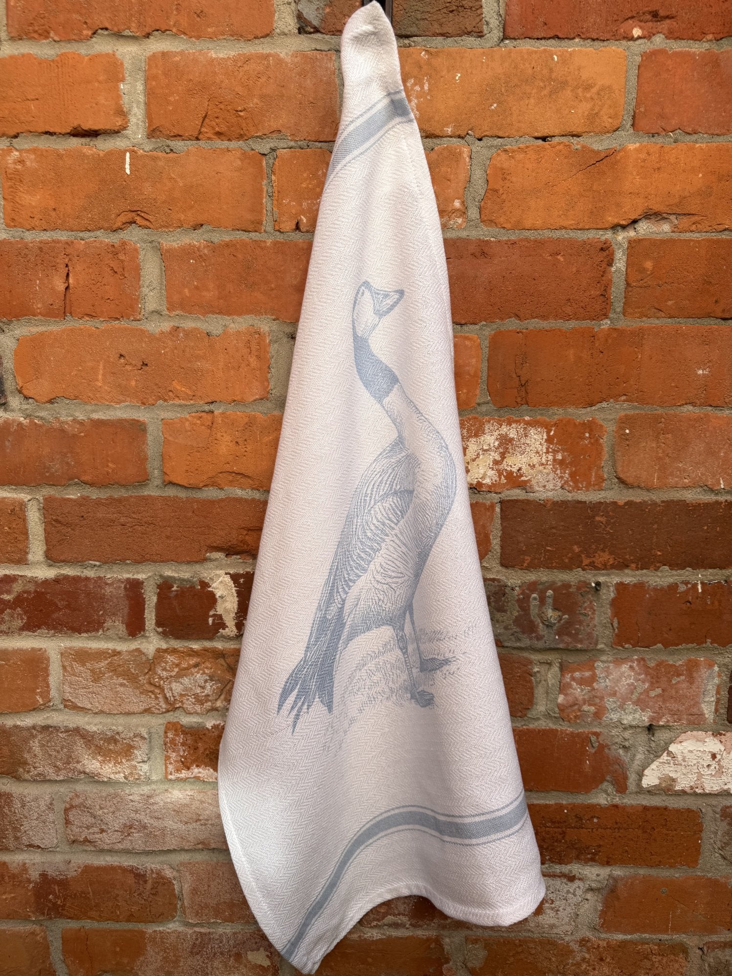 Indian Woven, “Goose-Sky Blue”, Cotton waffle tea towel - Home Landing