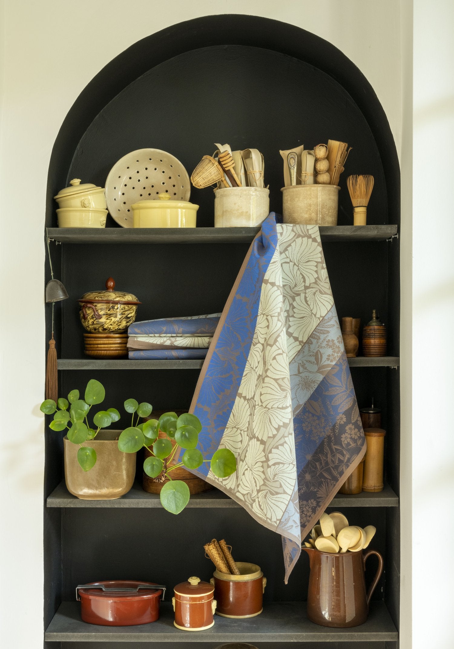 Jacquard Francais "Cottage" (Blue), Woven cotton tea towel. Made in France. (Copy)
