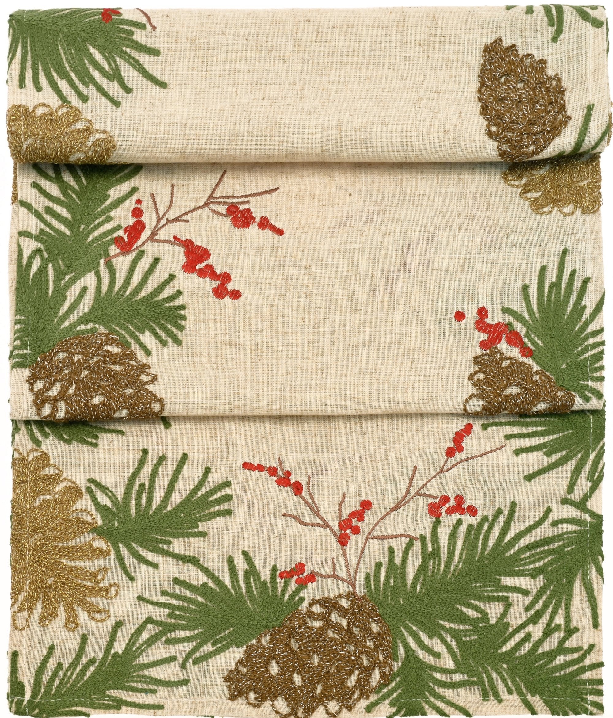 Waltons, "Pinecone", Embroidered table runner