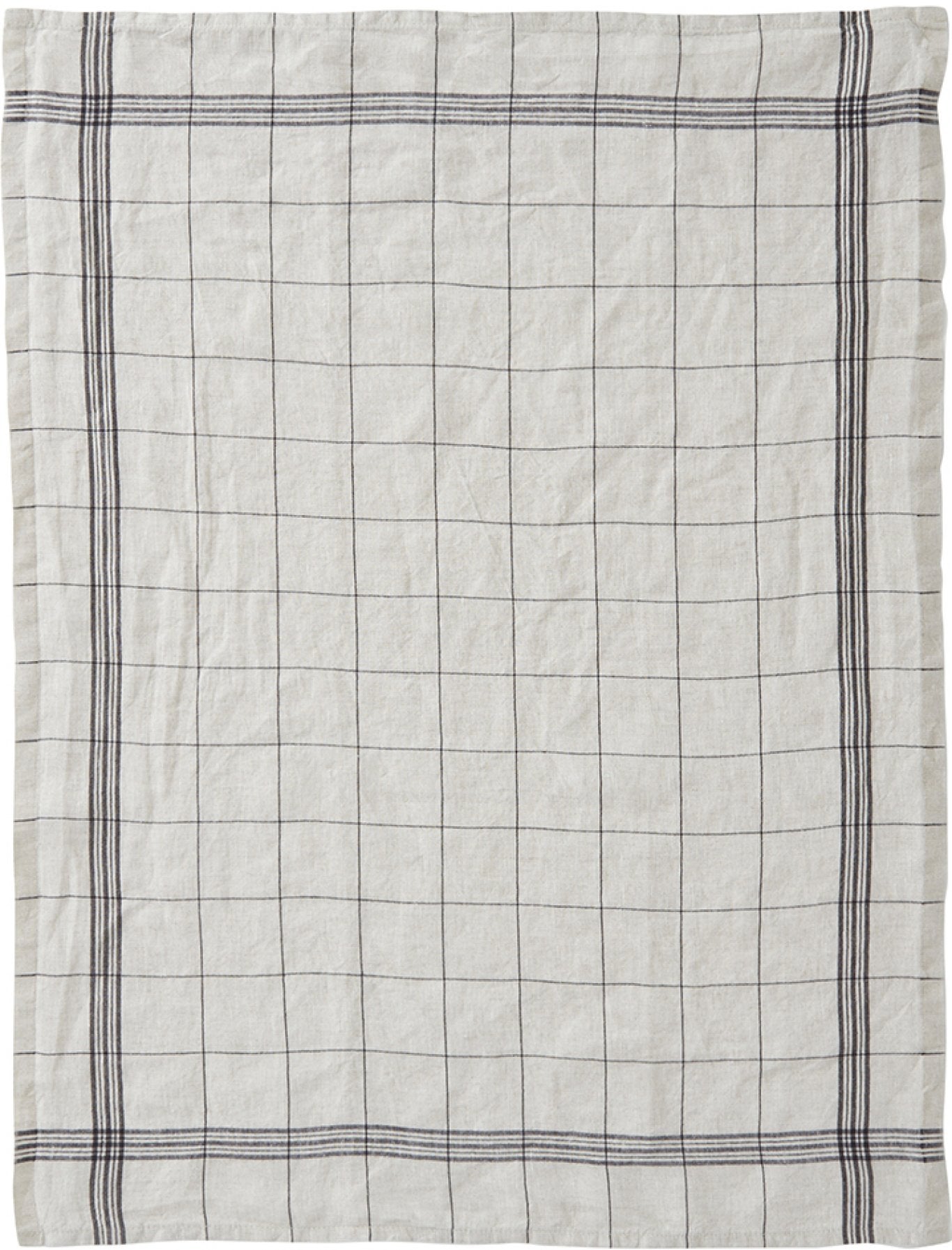 Charvet Editions "Bistro" (Linen), Natural woven linen tea towel. Made in France. - Home Landing