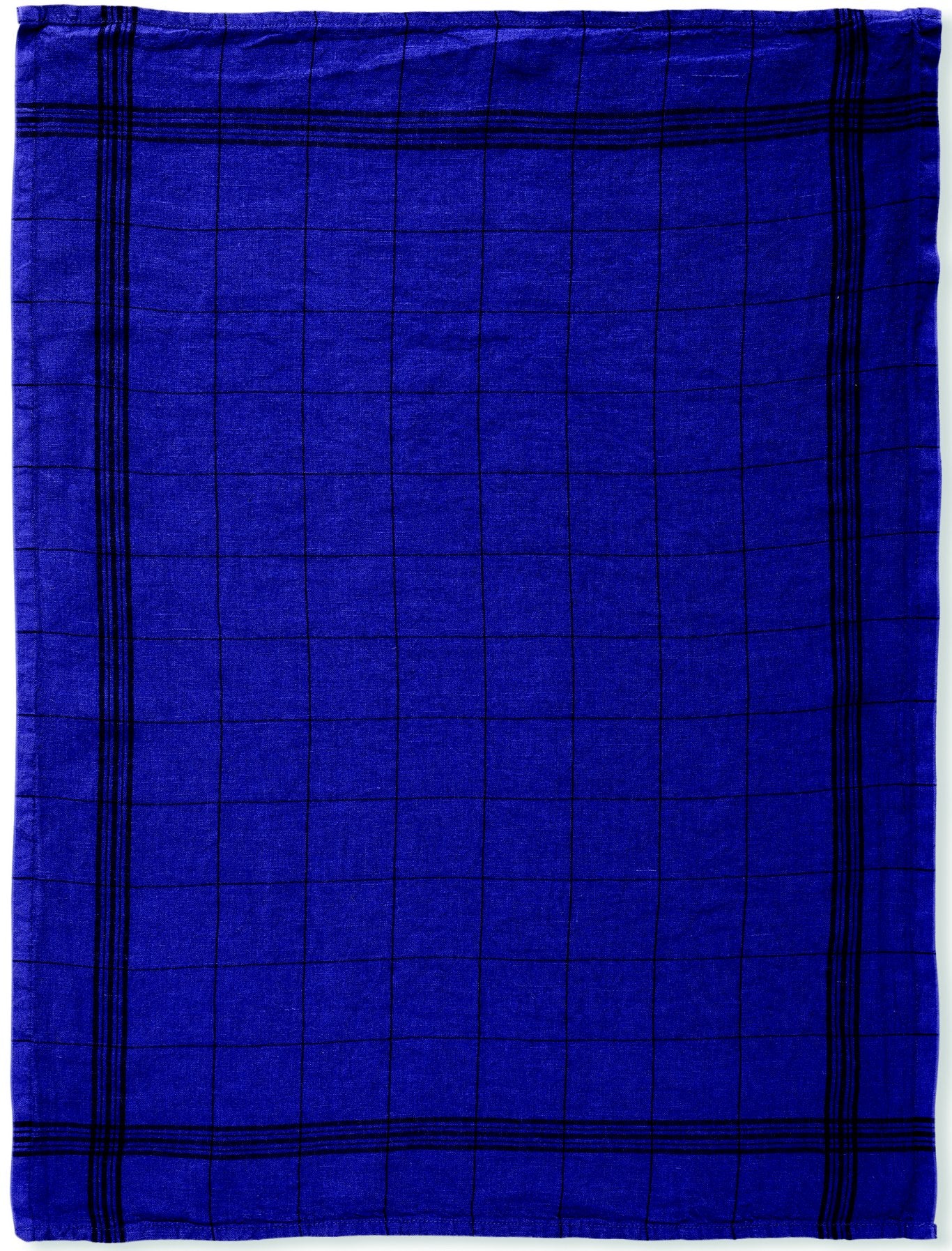 Charvet Editions "Bistro" (Cassis), Natural woven linen tea towel. Made in France..