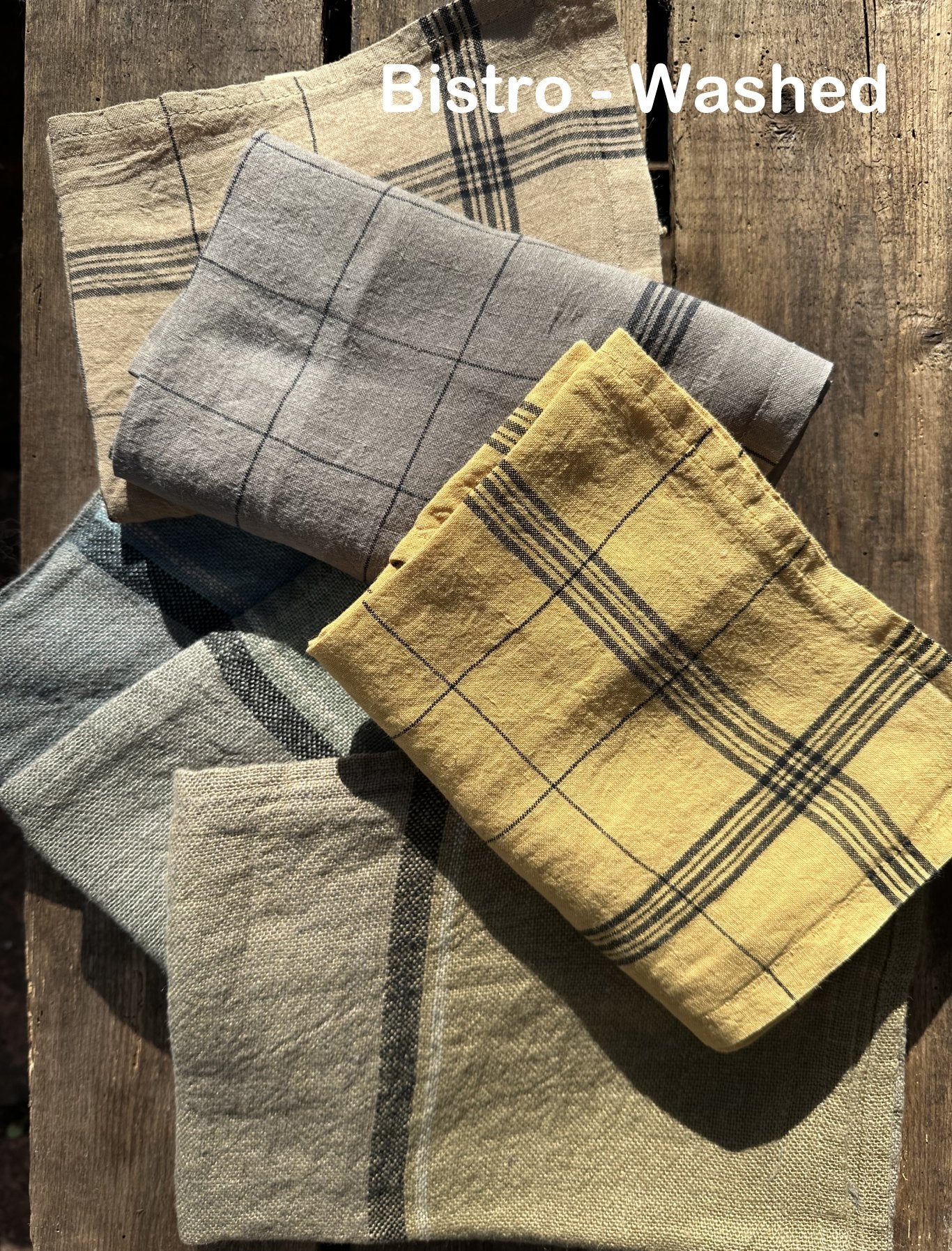 Charvet Editions "Bistro" (Onion), Natural woven linen tea towel. Made in France.