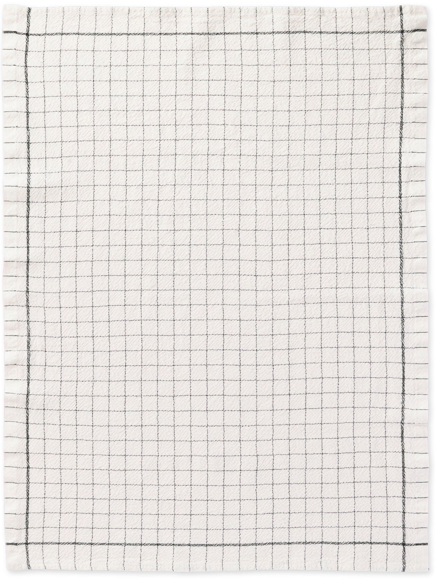 Charvet Editions "Recycle" (Blanc), Linen & cotton tea towel. Made in France.
