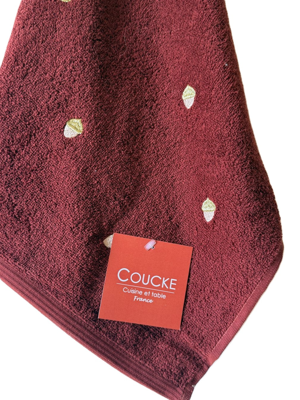 Coucke "Charmes d' Automne", Cotton terry hand towel. Designed in France.