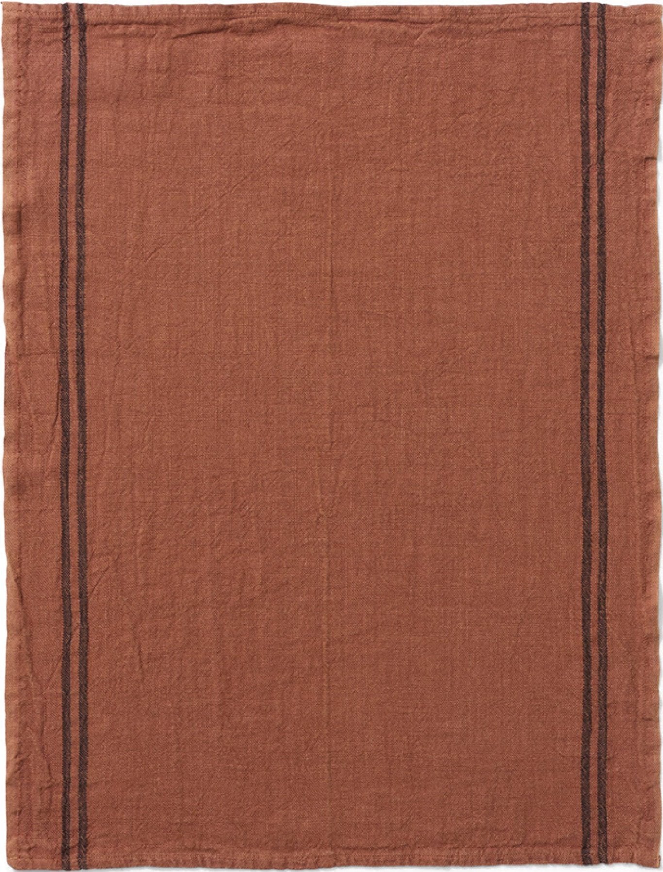 Charvet Editions "Country Washed & Dyed" (Fox), Natural woven linen tea towel. Made in France. - Home Landing