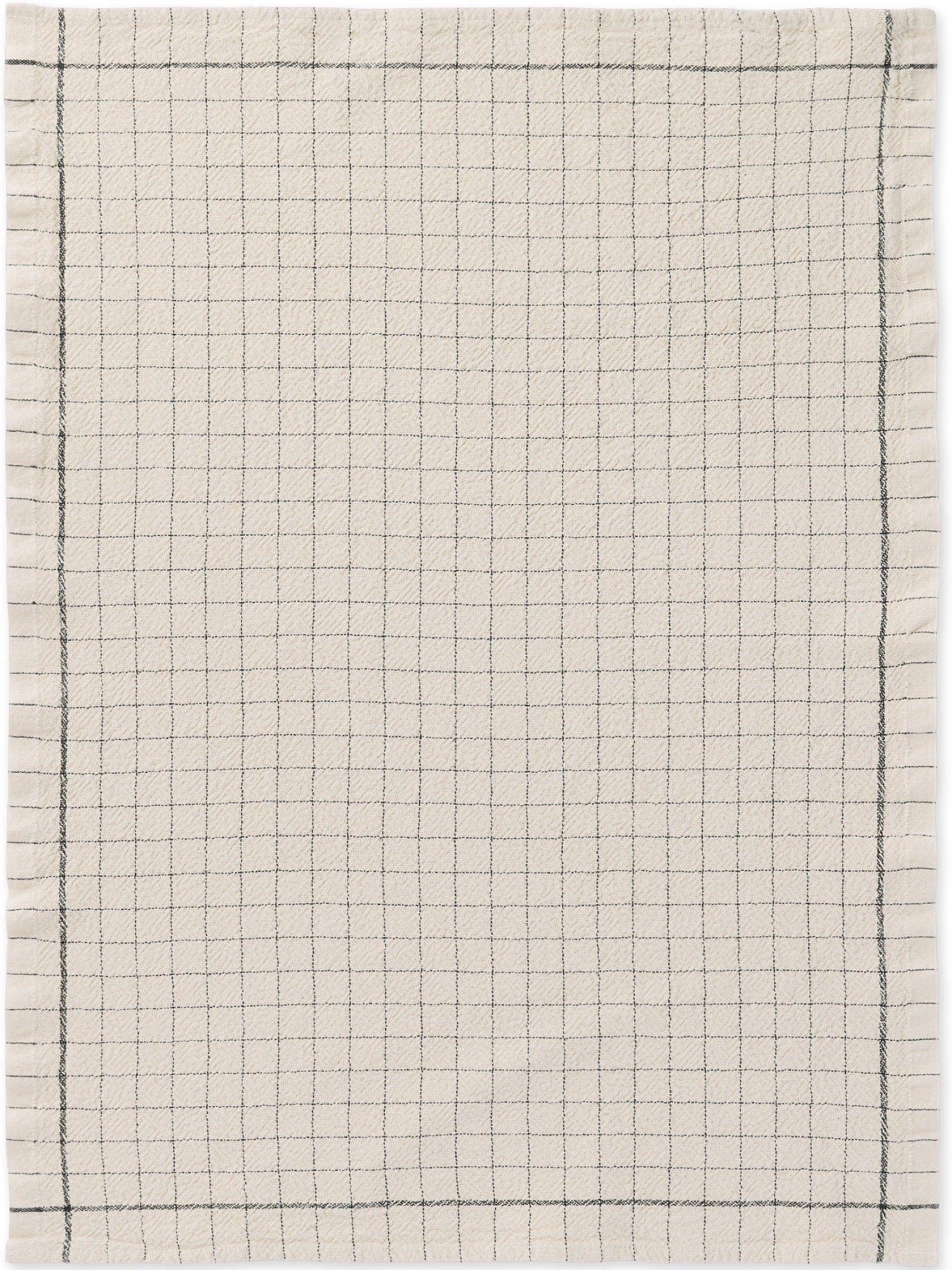 Charvet Editions "Recycle" (Natural), Linen & cotton tea towel. Made in France.