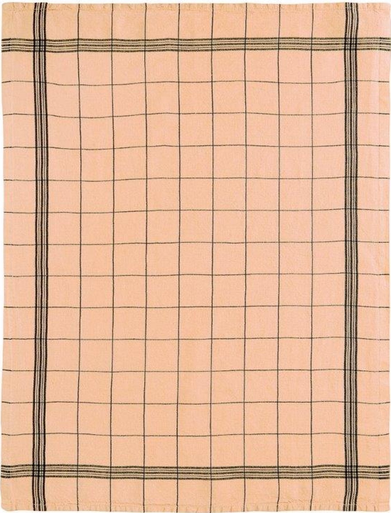 Charvet Editions "Bistro" (Guimauve), Natural woven linen tea towel. Made in France.