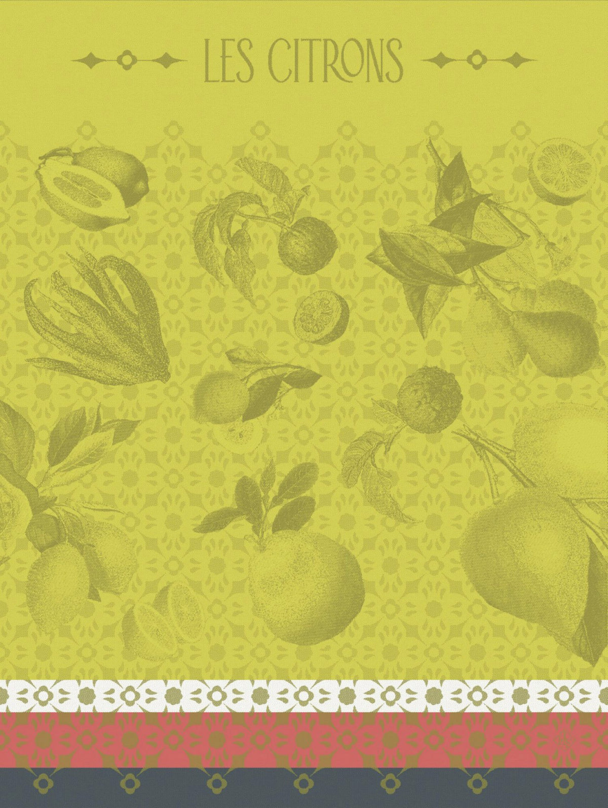 Jacquard Français "La Beaute du Zeste" (Green), Woven cotton tea towel. Made in France. (Copy)