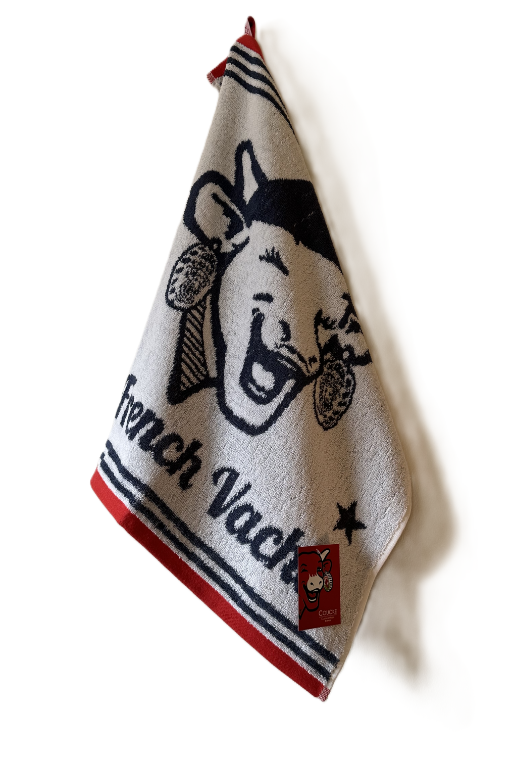 Coucke "French Vache", Cotton terry hand towel. Designed in France.