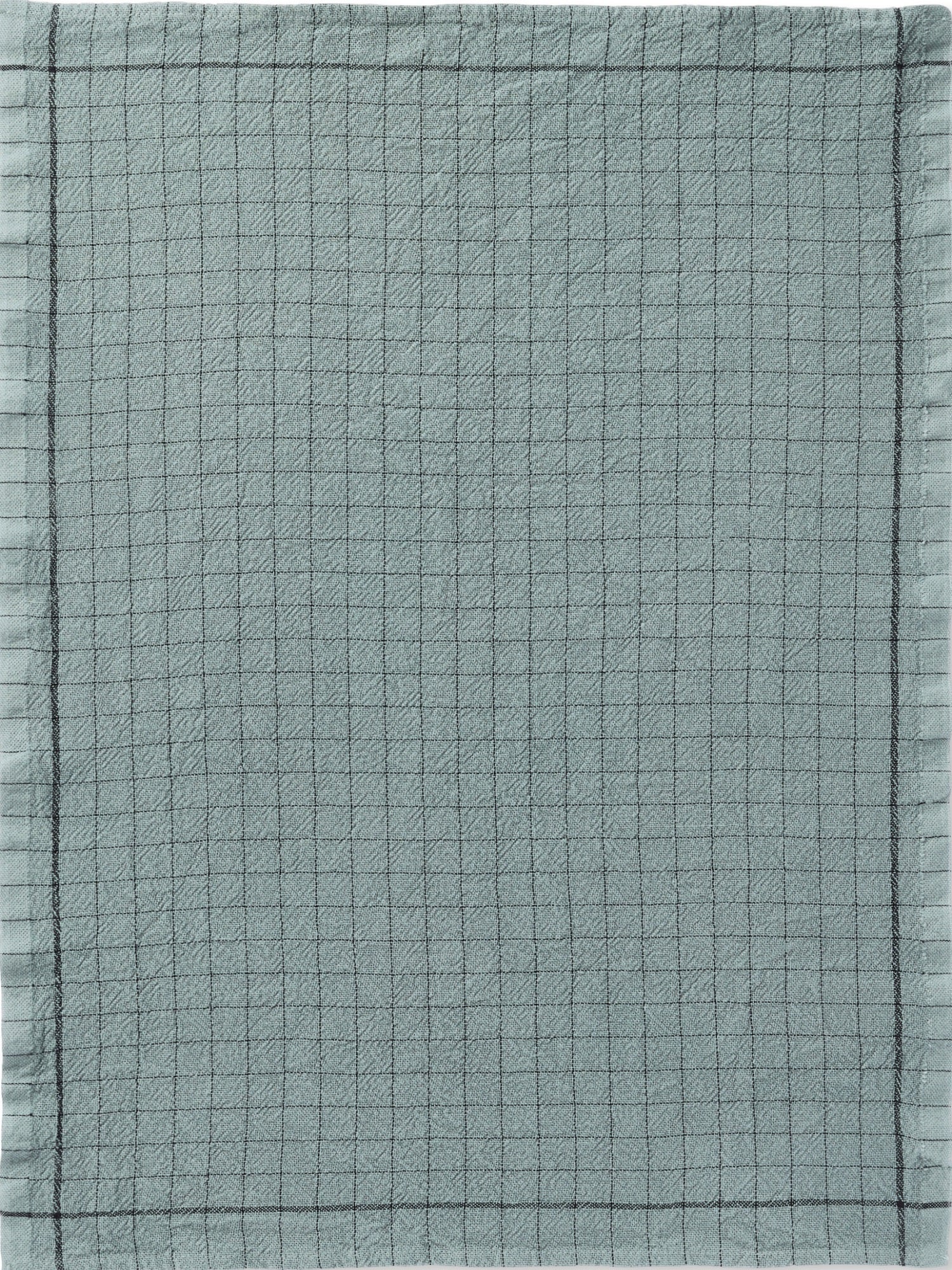 Charvet Editions "Recycle" (Vert de Gris), Linen & cotton tea towel. Made in France.