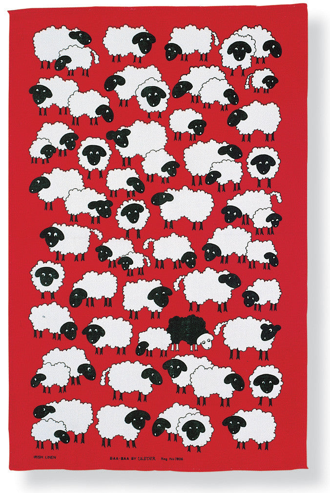 Ulster Weavers, “Baa-Baa”, Pure Cotton printed tea towel - Home Landing