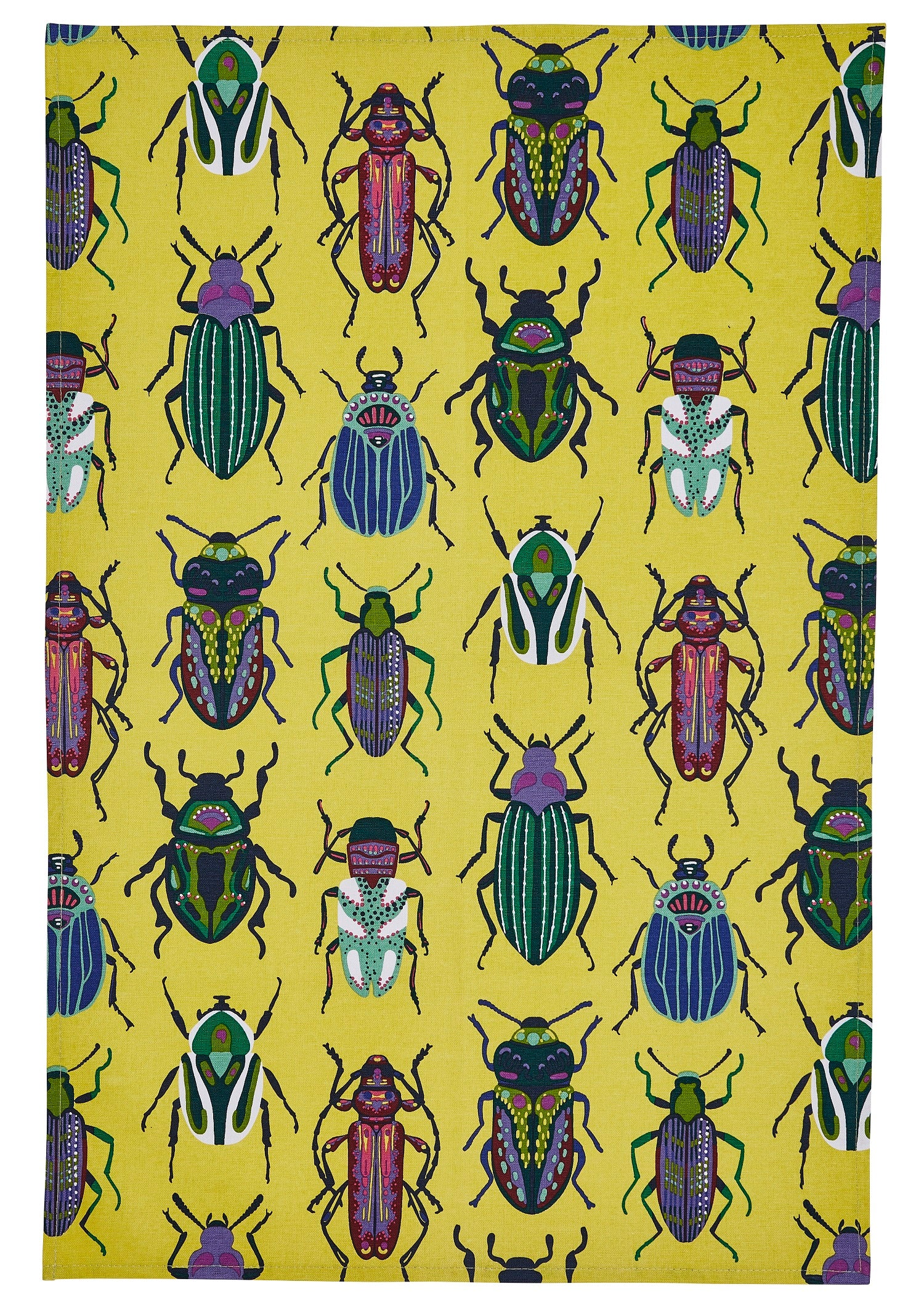 Ulster Weavers, "Beetles", Pure cotton printed tea towel. - Home Landing