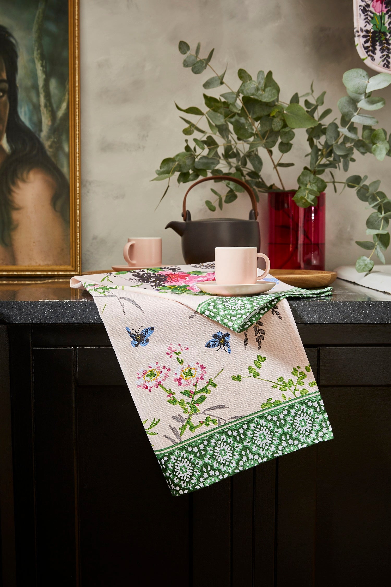 Ulster Weavers, "Madame Butterfly", Pure cotton printed tea towel. - Home Landing