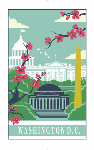 Ulster Weavers, "Washington DC", Cotton tea towel. Printed in the UK.