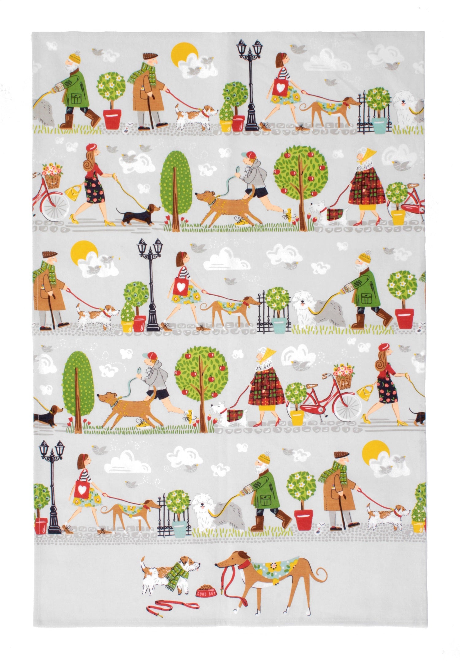 Ulster Weavers, "Walkies", Pure cotton printed tea towel. - Home Landing