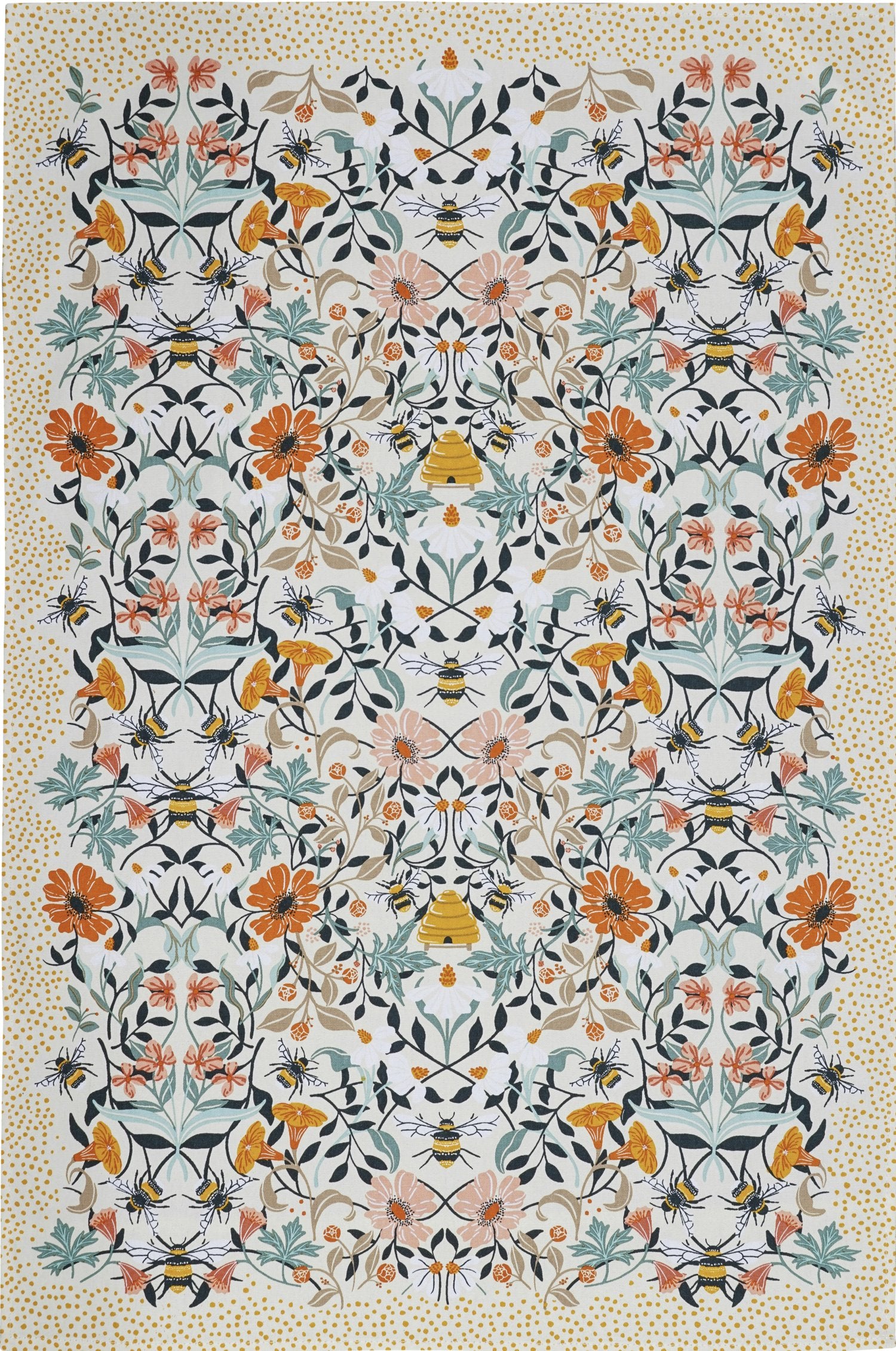 Ulster Weavers "Bee Bloom", Printed cotton tea towel.