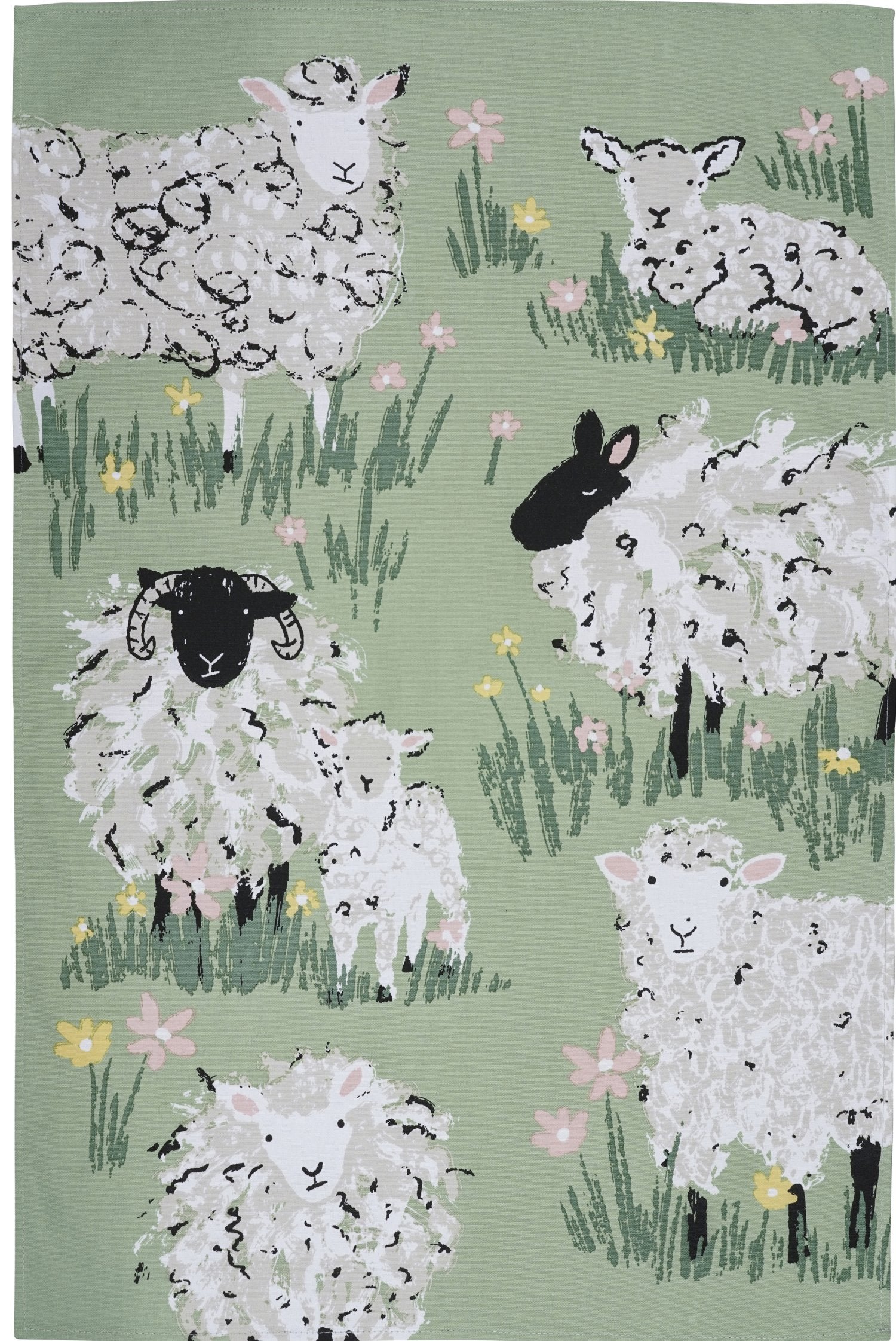 Ulster Weavers "Woolly Sheep", Printed cotton tea towel.