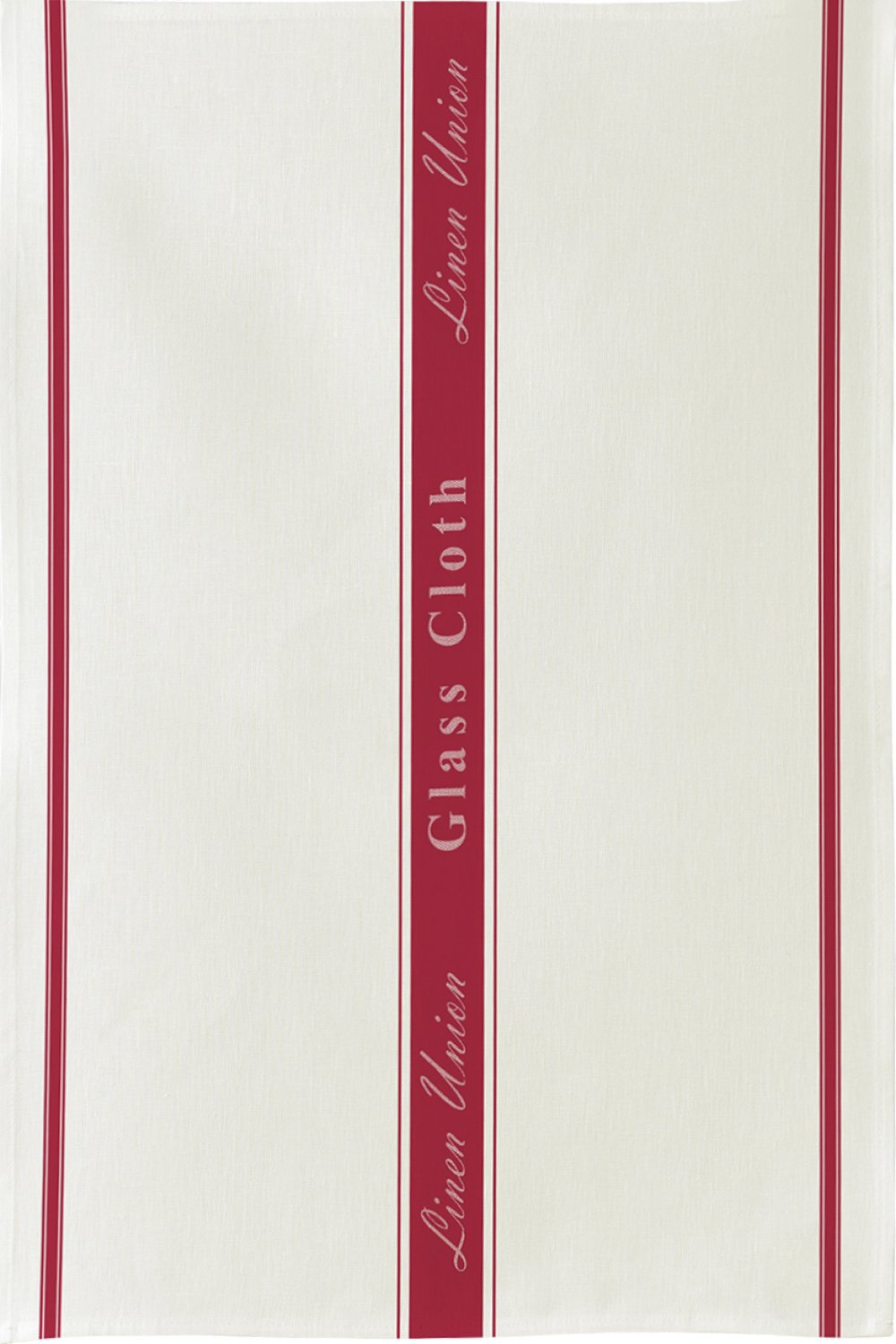 Ulster Weavers, "Glass Cloth Red", Woven linen and cotton union