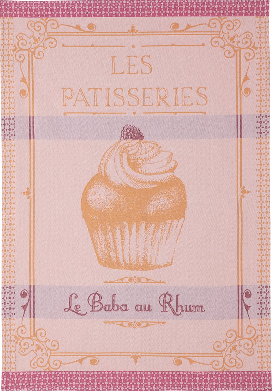 Coucke "Baba Au Rhum”, Woven cotton tea towel. Designed in France.