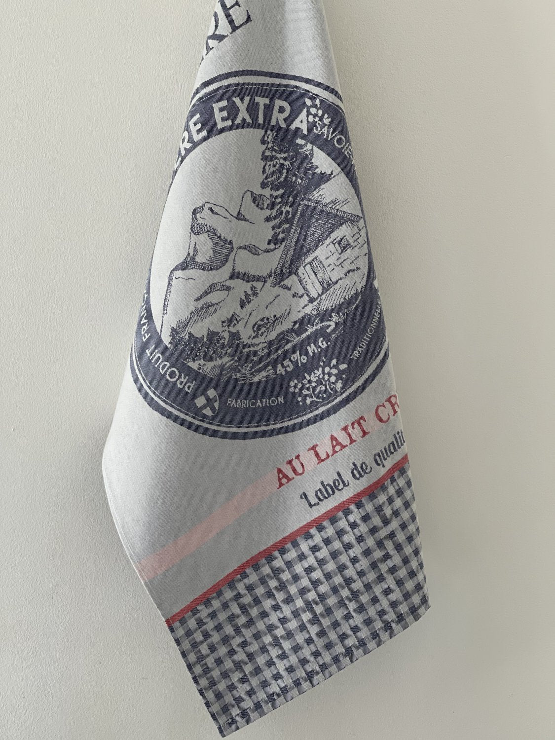 Coucke "Veritable Gruyere", Woven cotton tea towel. Designed in France.