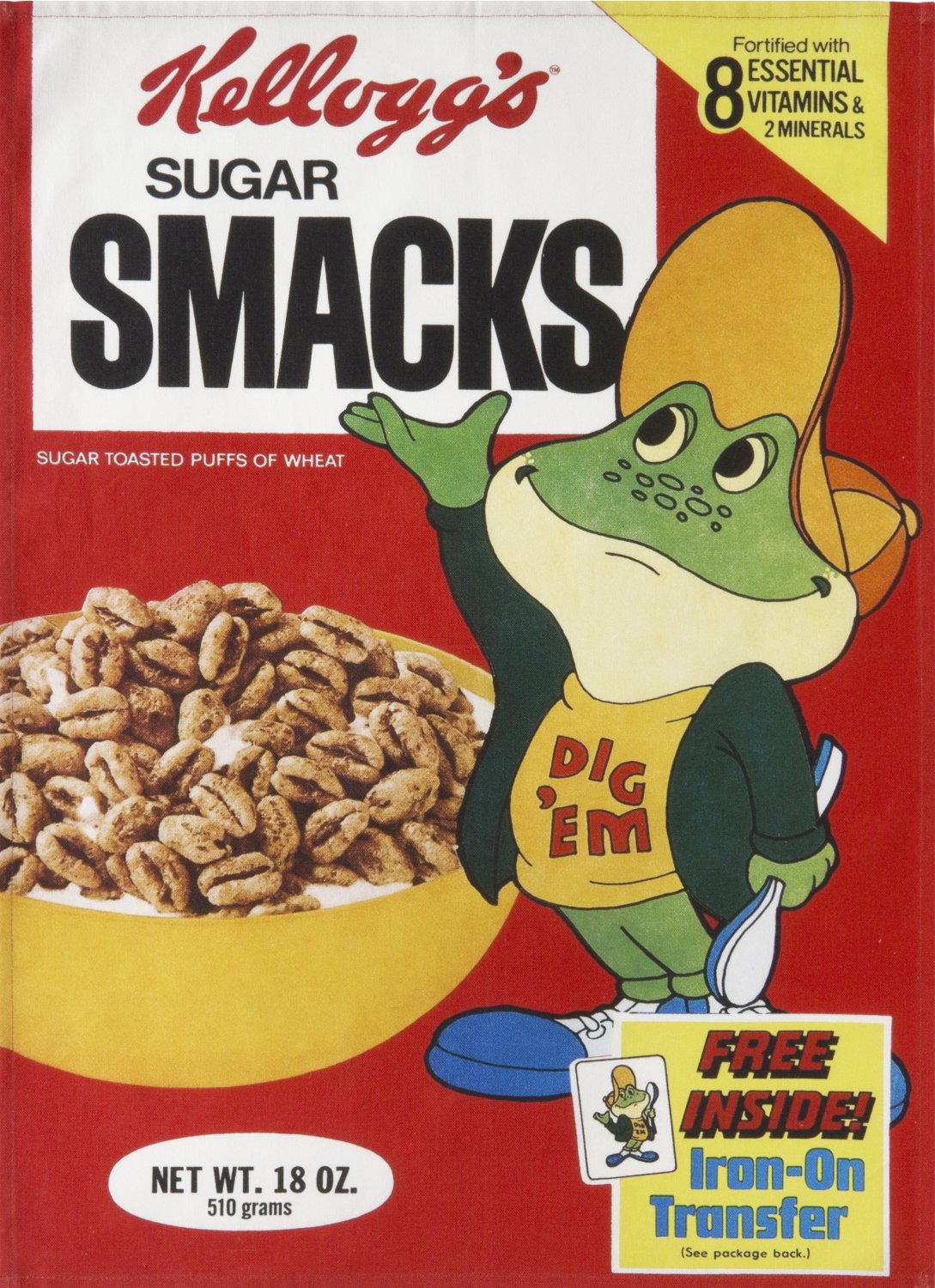 Coucke "Kellogg’s Smacks", Printed cotton tea towel. Designed in France.