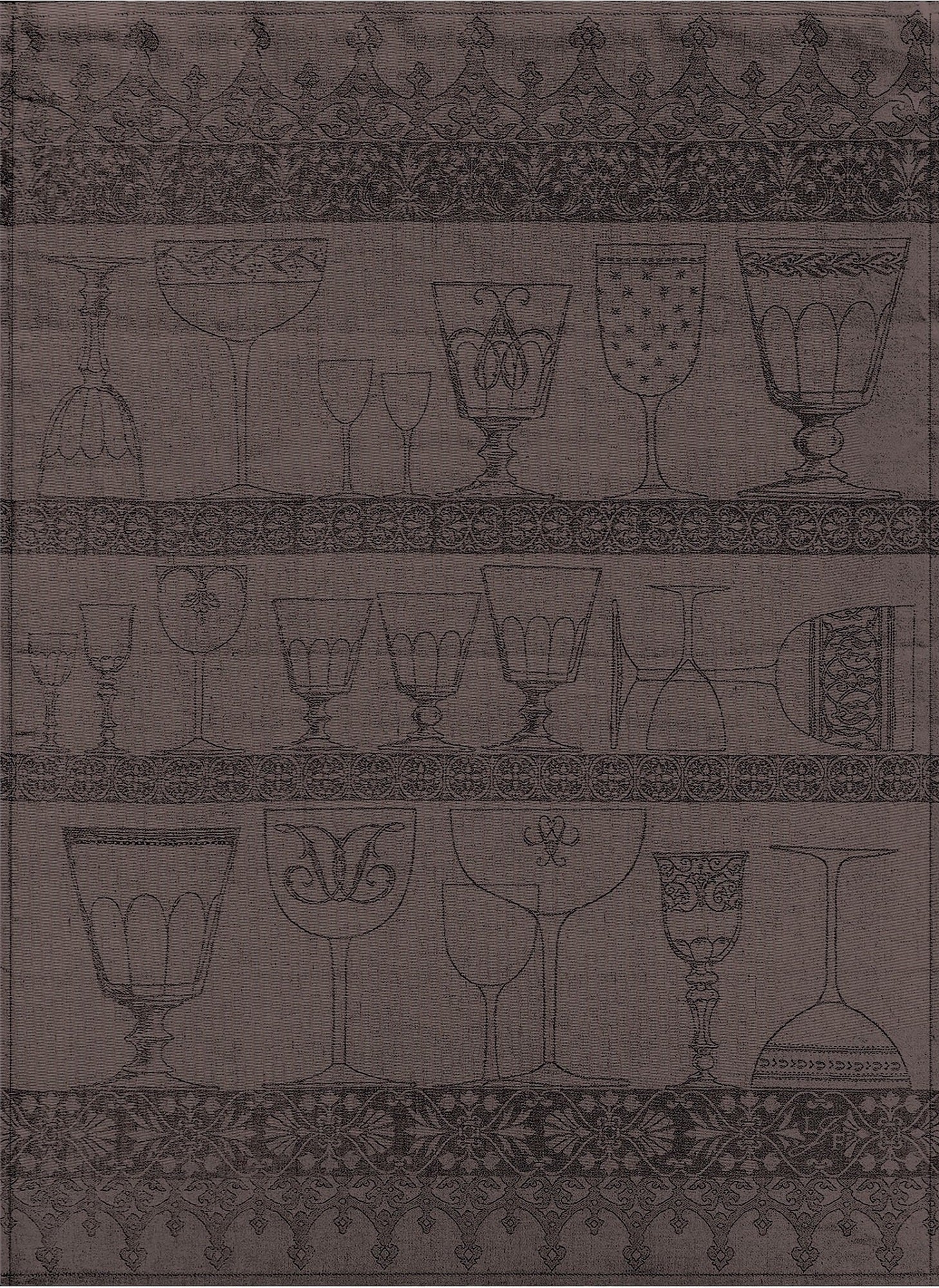 Jacquard Français "Cristal" (Black Pepper), Woven linen tea towel. Made in France. - Home Landing