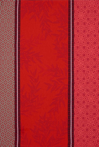 Jacquard Français "Luberon" (Red), Woven cotton tea towel. Made in France - Home Landing