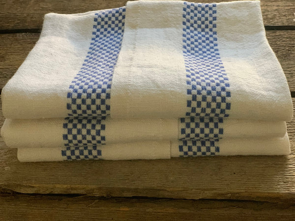 Charvet Editions French Linen Bistro / Tea Towel With Red/Blue Stripes! -  21 x 30 - European Splendor®