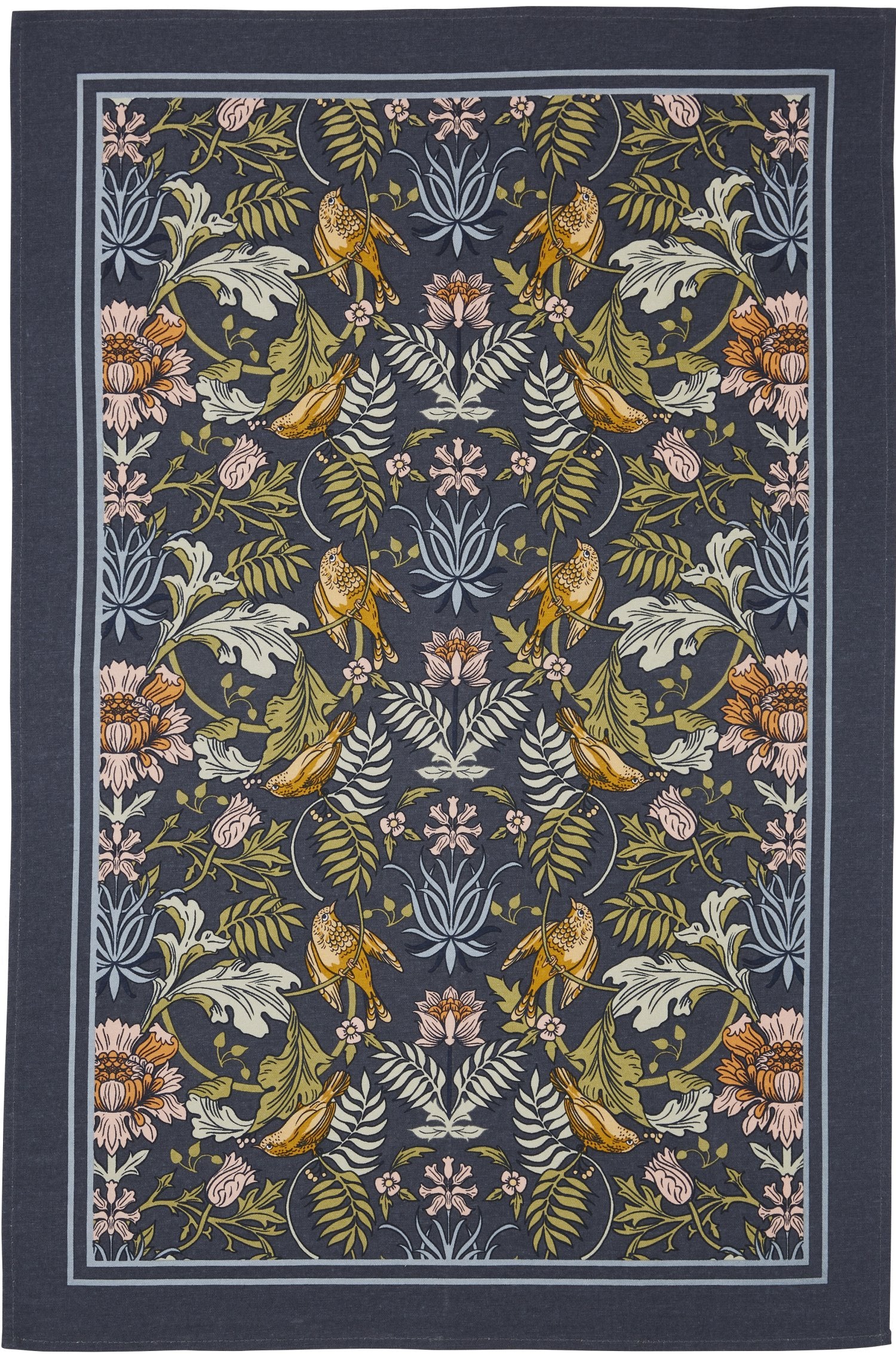 Ulster Weavers, "Finch & Flower", Printed cotton tea towel.
