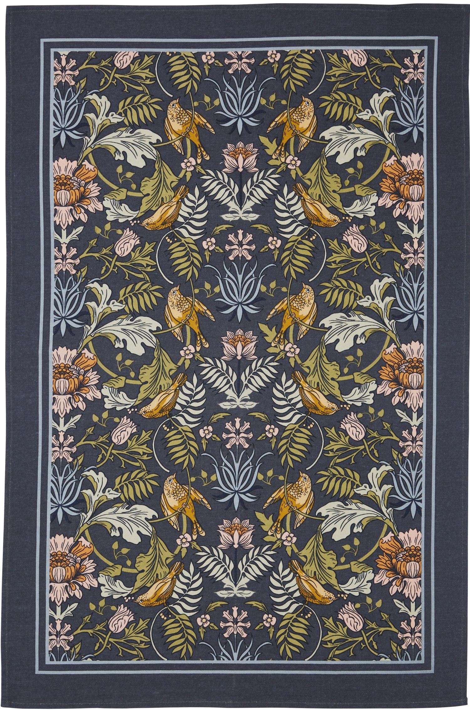 Ulster Weavers "Finch & Flower", Printed cotton tea towel.