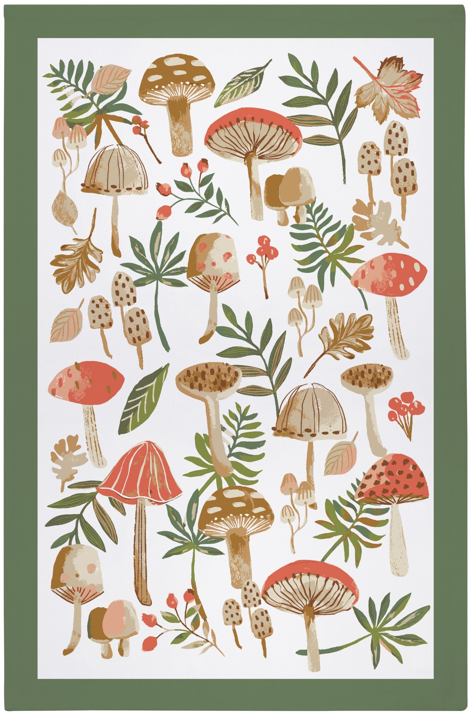 Ulster Weavers "Mushrooms", Printed cotton tea towel.