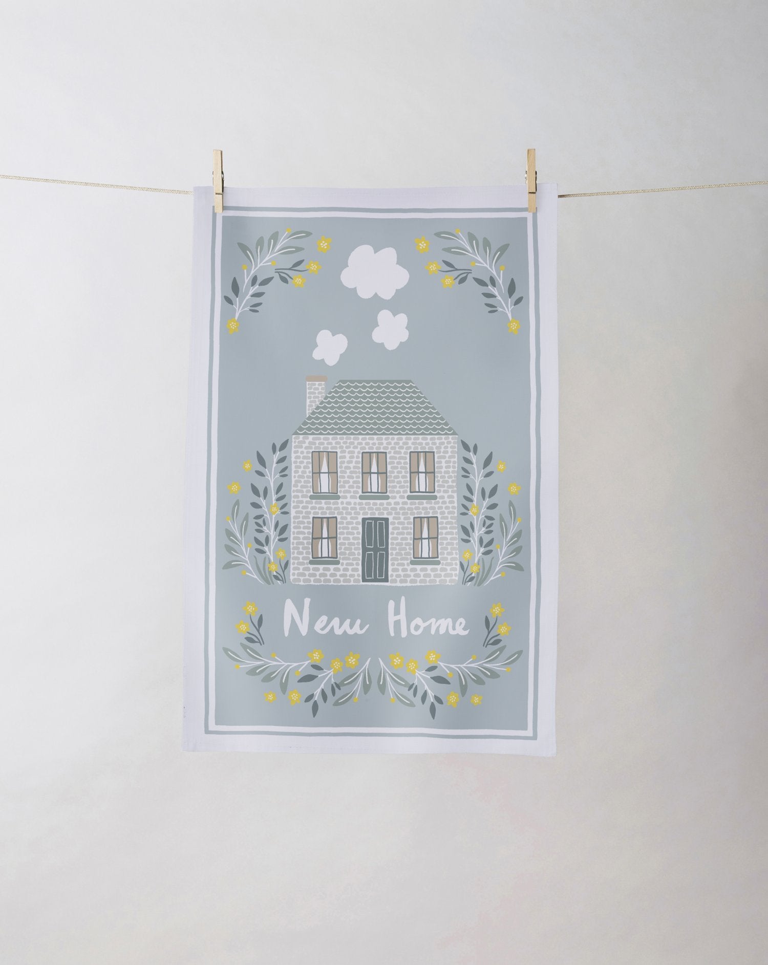 Ulster Weavers "New Home", Printed cotton tea towel made in the UK.
