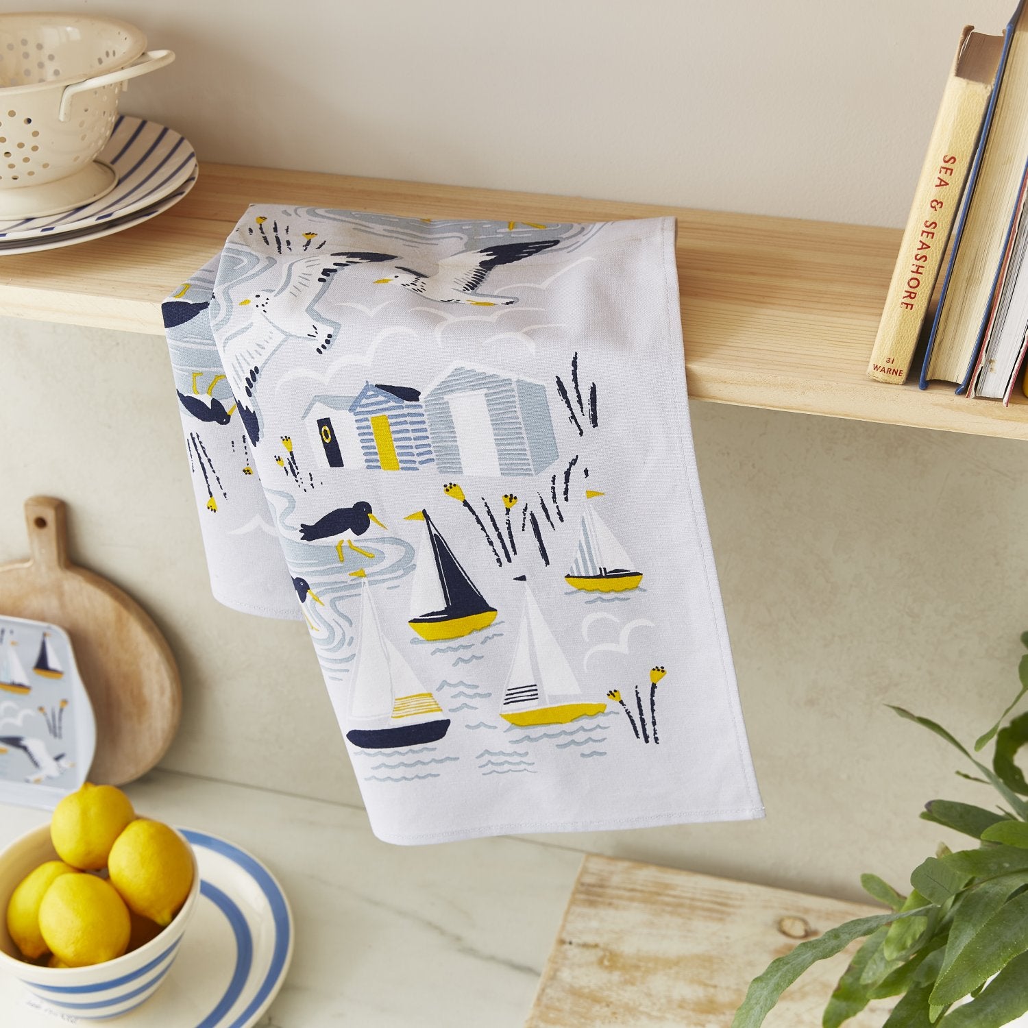 Ulster Weavers "Seashore", Printed cotton tea towel.