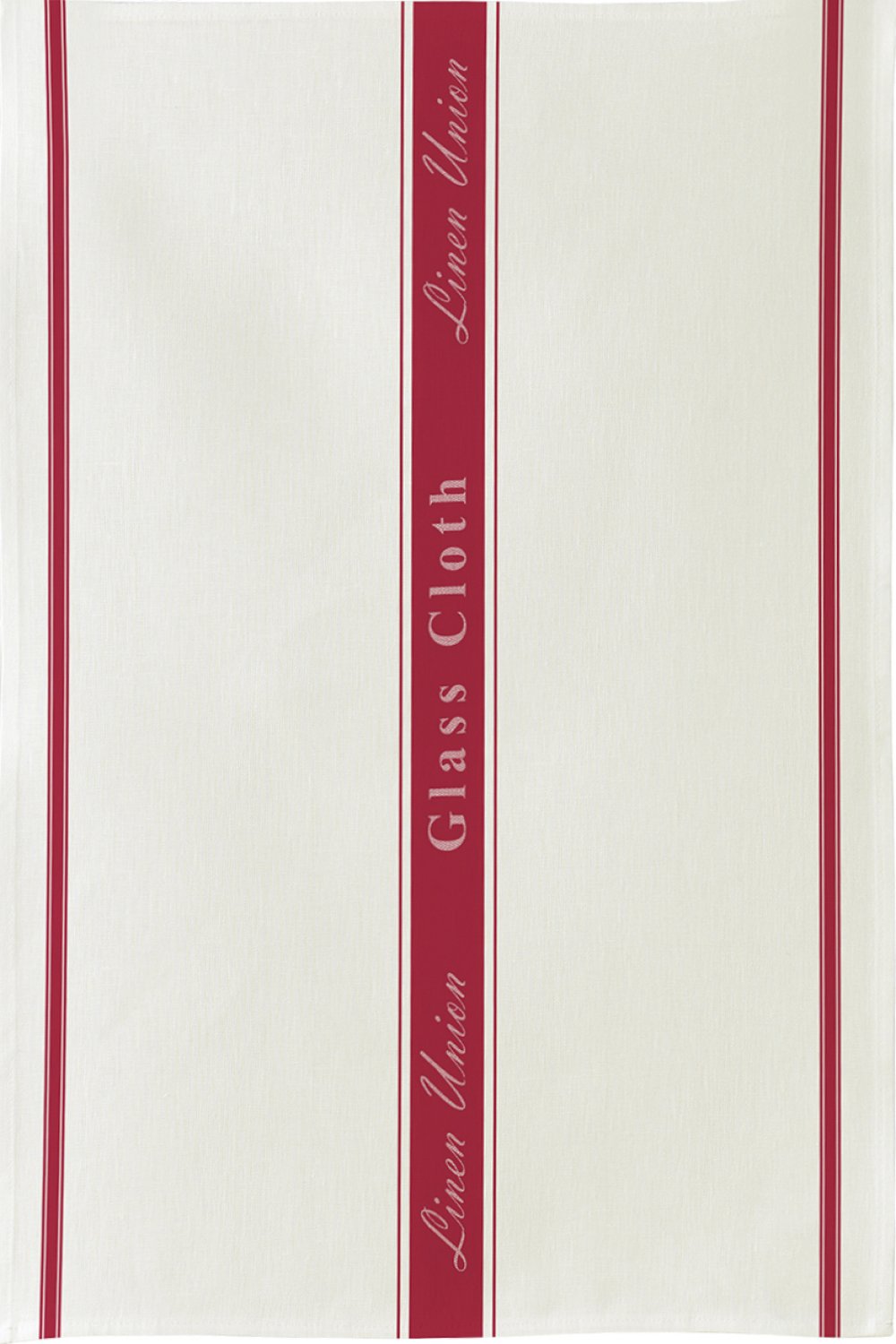 Ulster Weavers "Glass Cloth Red", Woven linen and cotton union