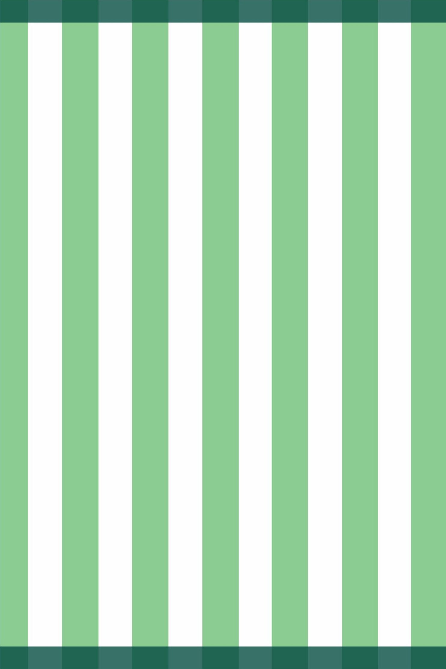 Coucke "Malo Stripe" (Green, Woven linen & cotton tea towel. Made in France.