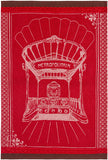 Coucke "Metropolitan - Rouge", Woven cotton tea towel. Designed in France.