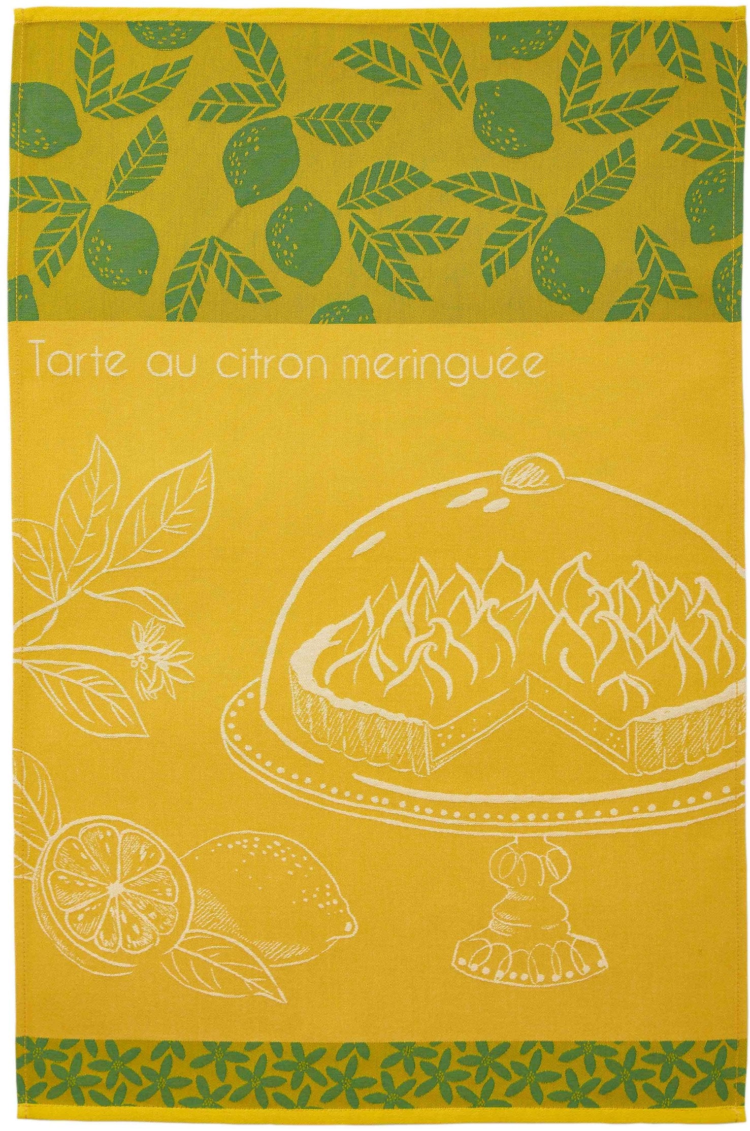 Coucke "Tarte aux citron", Woven cotton tea towel. Designed in France.