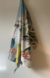 Coucke "WIM® Les Pyrenees", Printed cotton tea towel. Designed in France.