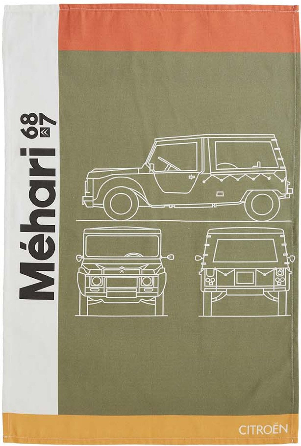 Coucke "CITROEN® Mehari", Printed cotton tea towel.