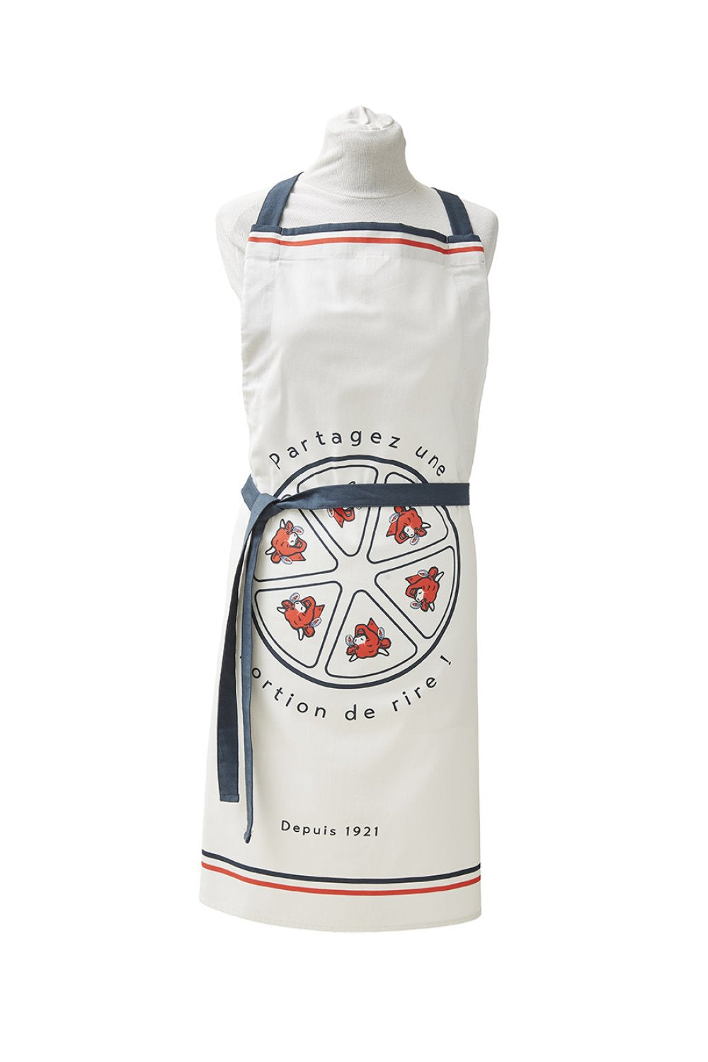 Coucke "La Vache Qui Rit Portion de Rire", Printed cotton apron.