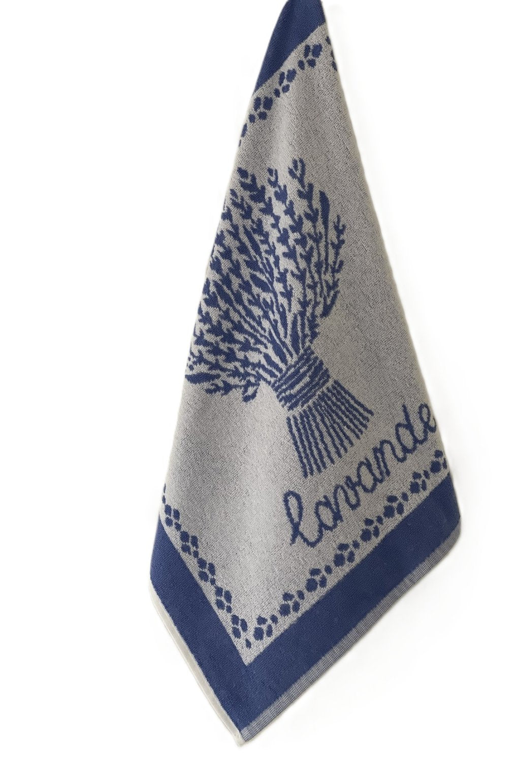 Coucke "Lavande Lavande", Cotton terry hand towel. Designed in France.