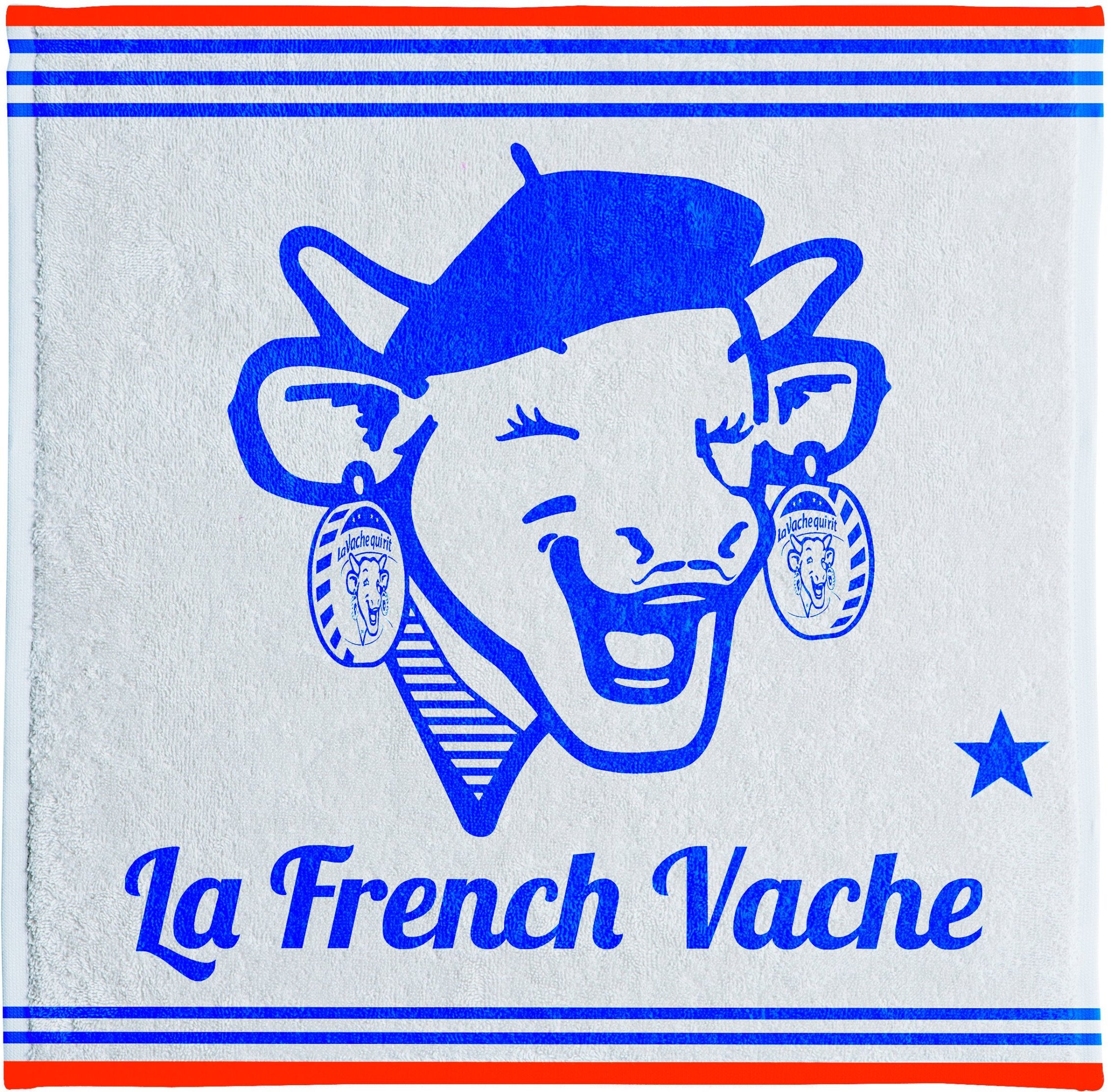 Coucke "French Vache", Cotton terry hand towel. Designed in France.