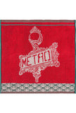 Coucke "Metro - Rouge", Cotton terry hand towel. Designed in France.