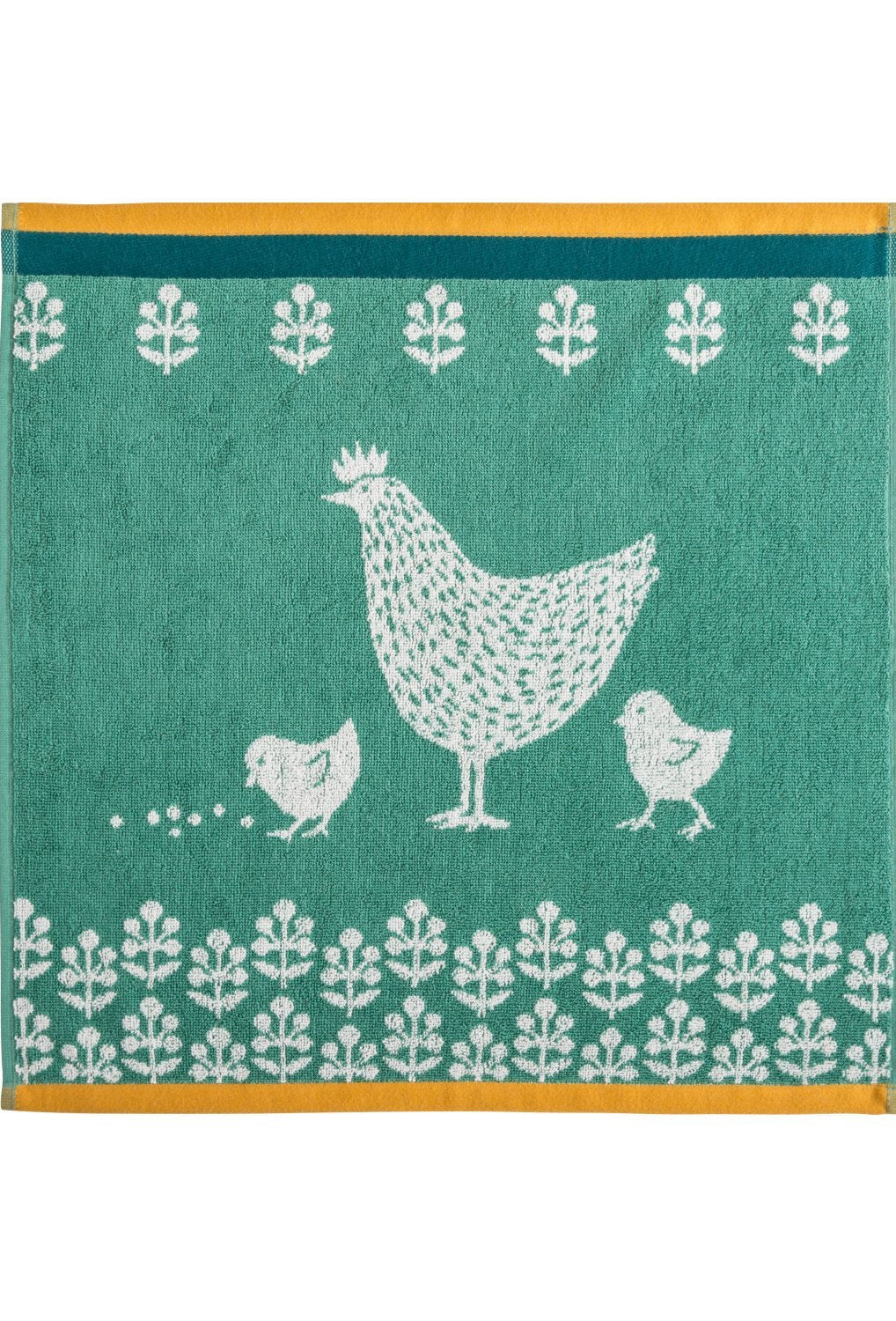 Coucke "Cocotte-Vert", Cotton terry hand towel. Designed in France.