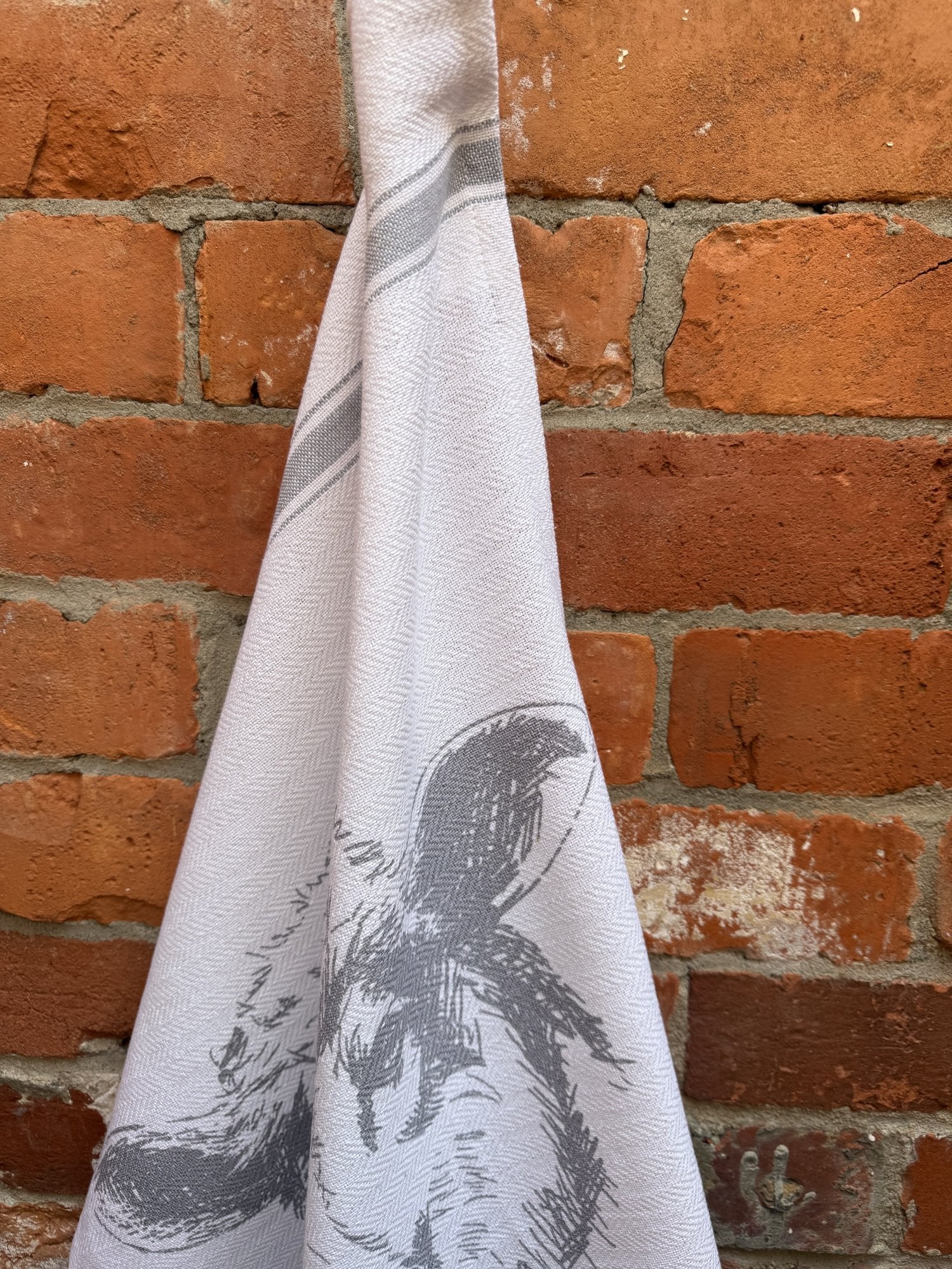 Indian Woven, “Sheep-Soft Grey”, Cotton waffle tea towel - Home Landing