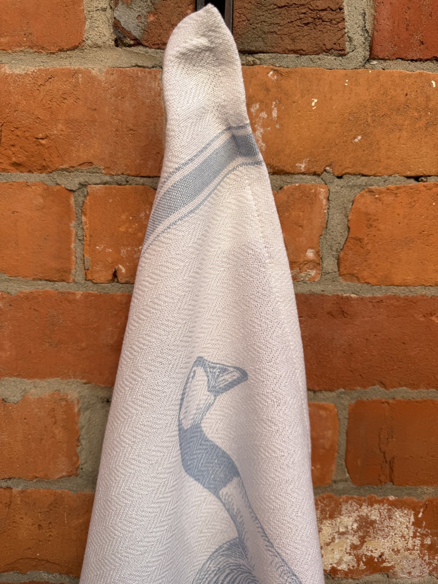 Indian Woven, “Goose-Sky Blue”, Cotton waffle tea towel - Home Landing